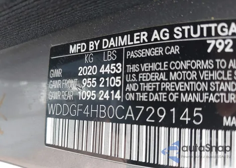 2012 Mercedes-Benz C 250 Sport из США, поврежденный, VIN WDDGF4HB0CA729145